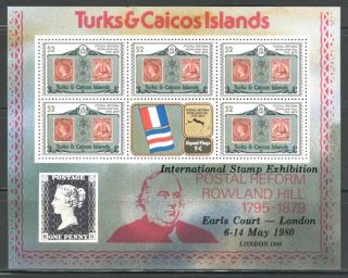 Stamp On Stamp Philatelic Expo Turk & Caicos 1980 Scott 396, photo