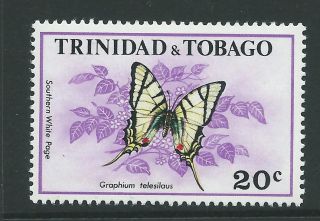 Trinidad & Tobago Sg411w 1972 20c Butterflies Inverted Wmk photo