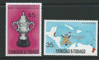 Trinidad & Tobago Sg474/5 1976 Cricket photo