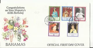 Bahamas 1986 - Fdc 60th Anniversary Queen Elizabeth Ii photo