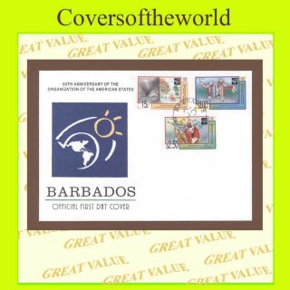Barbados 1998 50th Anniv.  Of Organization Of American States First Day Cover photo