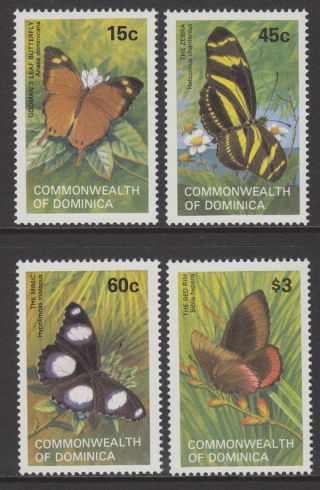 Dominica - 1982 Butterflies (4v) Um / photo