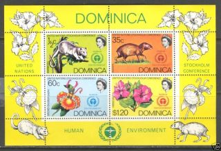 Flowers Animals Environment On Dominica 1972 Sc 340a photo