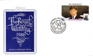 First Day Cover - Royal Wedding - 1986 - St Vincent - Prince Andrew photo