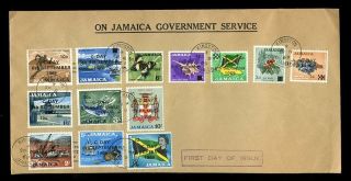 Jamaica 1969 C Day Definitives First Day Cover On Government Envelope photo