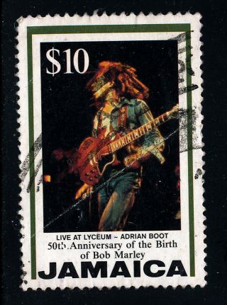 B410 Jamaica 1995 Sg881 $10 Bob Marley photo