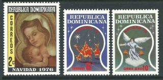 Dominican Republic 1976 - Christmas Virgin And Child Three Kings - Sc 777/8 photo