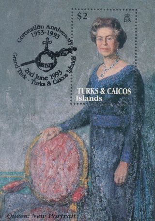 J887 Turks & Caicos Is.  1993 Sg.  Ms1200 40th Ann.  Of The Coronation - Fdi photo