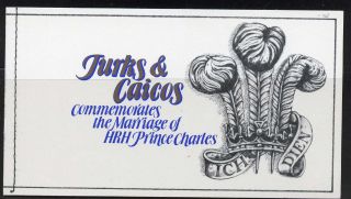 Turks & Caicos 490 Booklet Charles & Diana Wedding photo
