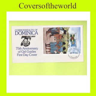 Dominica 1985 75th Anniv.  Girl Guides M/s Fdc photo