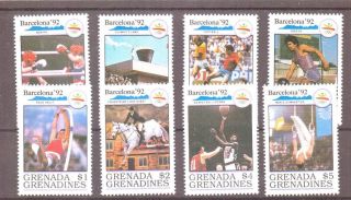 Grenada Grenadines Sg1290/97 1990 Olympic Games photo