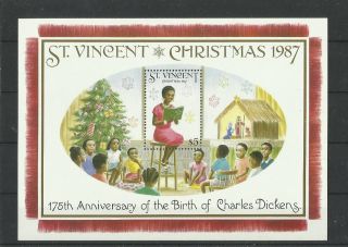 1347.  St Vincent 1987 Christmas S/s photo