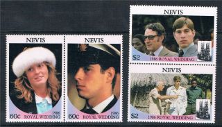 Nevis 1986 Royal Wedding Sg406/9 photo