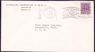 Mex 1941 Cover Mexico To Usa With A Slogan Cancel (ps210) photo