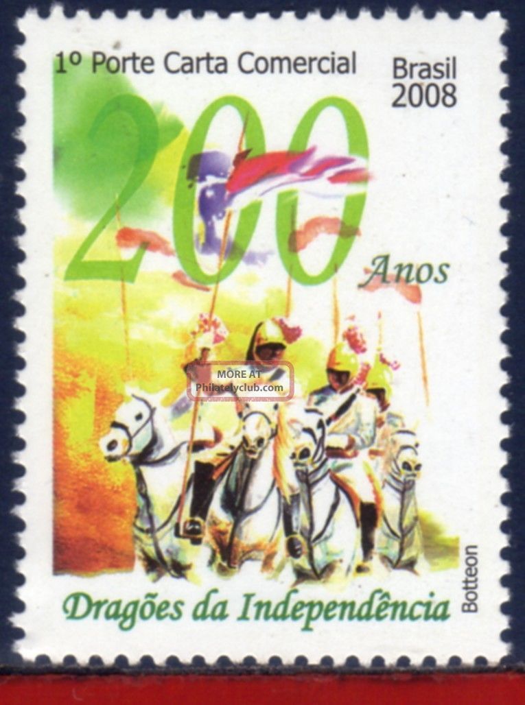 8 - 17 Brazil 2008 - Dragons Of Independence,  200 Years,  Horses,  History, Latin America photo