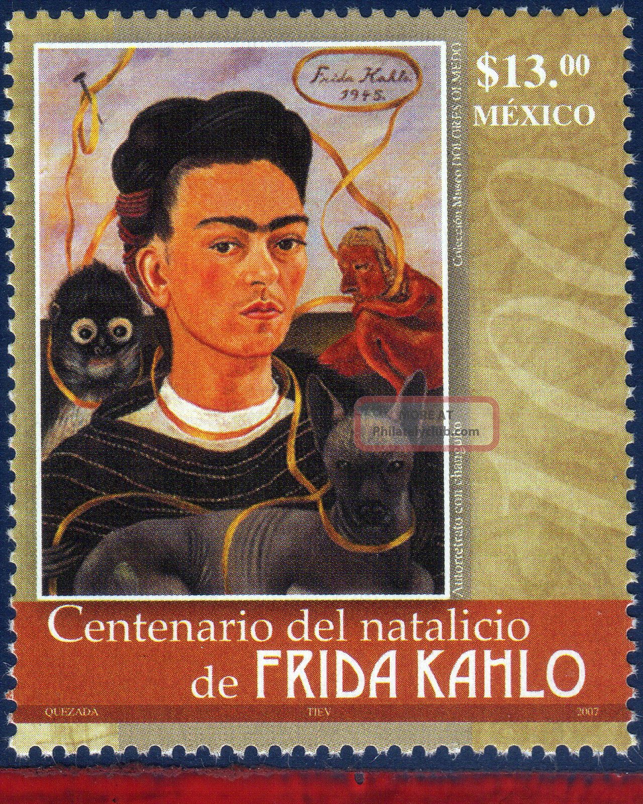 2540 Mexico 2007 - Frida Kahlo,  Painter,  Famous People, Latin America photo