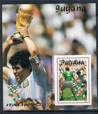Guyana 1989 World Cup Ms 2223 photo