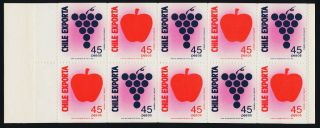 Chile 944a Booklet Apple,  Grapes photo