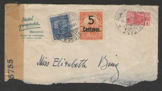 Columbia 1944 Partial Censored Cover,  Bogota Postmark. photo