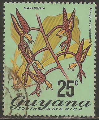 1971 - 76 Guyana: Scott 141a - Flowers (25 C Re - Designed - Marabunta) - photo