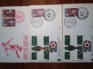 Mexico Sc C372 C373 Soccer World Cup Soccer 1970 70 Fdc Sportmex Open Final photo
