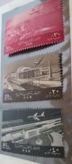 Egypt 1963 Sc C98 - 100,  Air Post Stamp,  Maritime Station,  Airport,  Railroad,  Transport Middle East photo 1