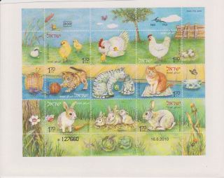Israel Animals And Offsprings Special Sheet Issue Of 2010 photo