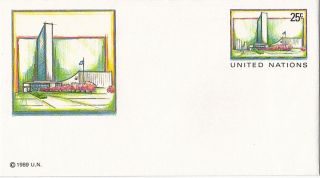 United Nations 1989 25c Pre Paid Envelope / York photo