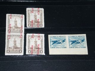 Mexico Stamp Postal Tax Imperf.  Sc (ra4 Error Overprint),  Ra14a Fine Mh photo