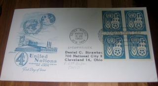 United Nations Fdc First Day Issue 1959 Economic Comm.  Europe 4 C - - Artmaster photo