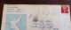 Korea War Map Envelope 1968 Via Air Mail Aaf Post Ink Finger Print / Cartoon Worldwide photo 1