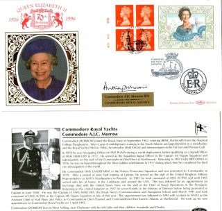 21 April 1996 Hm Queen 70th Birthday Benham Signed & Carried Aboard Fdc Shs photo