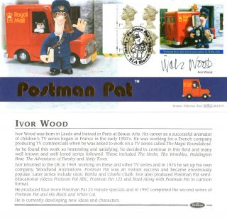 21 March 2000 Postman Pat Label Benham Blcs 177 Signed By Ivor Wood Fdc Shs photo