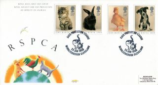23 January 1990 Rspca Royal Mail First Day Cover Cpl Middlesbrough Shs photo