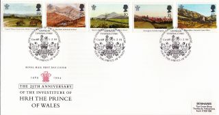 1 March 1994 Prince Of Wales Royal Mail First Day Cover Arwisgiad Cardiff Shs photo