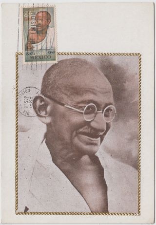 Mexico 1969 Mahatma Gandhi Maximum Card 62383 photo