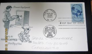 Rare Milton Caniff Cartoon Character Help The Handicapped 1960 Fdc photo