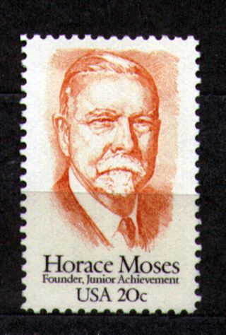 Usa 1984 20c Horace Moses Industrialist - Junior Achievement Founder 2095 photo