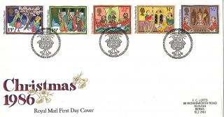 18 November 1986 Christmas Royal Mail First Day Cover Bethlehem Shs photo