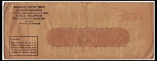 1948 Philippines Metered Mail Us Vets Ob Envelope photo