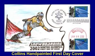 Collins Hand Painted 3552 02 Winter Olympics Snowboarding photo