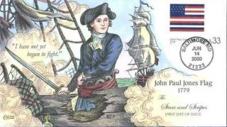 Collins Hand Painted 3403 John Paul Jones Flag 1779 photo