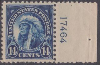 Us 565 American Indian Plate 17484 Single,  Lh,  Scv $4.  75 ++ photo