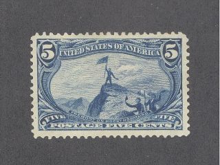 Us.  1898.  5 - Cent Trans - Miss.  Expo.  Scott 288.  Mng.  Xf.  Bright Blue. photo