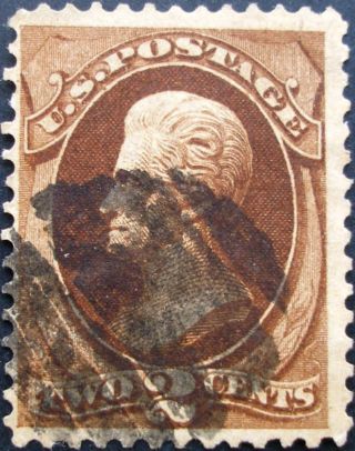 U.  S.  Stamp:scott 157,  2c,  Brown,  The Continental Banknote Co. ,  Series Of 1873 photo