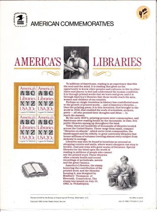 America ' S Libraries Commemorative Page 169 photo