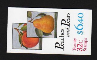 Usa Scott Bk178 Complete Booklet,  Peaches And Pears photo