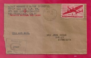 American Red Cross War Time Cover,  565th Signal Air Warning Battalion photo