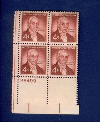 Ephraim Mcdowell 4 Cent Stamp 1138 Block Of 4 photo