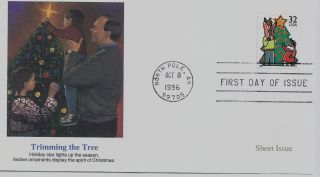 Trimming The Tree,  Sheet Issue Scott No.  3109 Fleetwood Fdc photo
